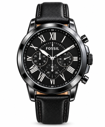 Imported Fossil Watch Chronograph Black Belt Watch For Men