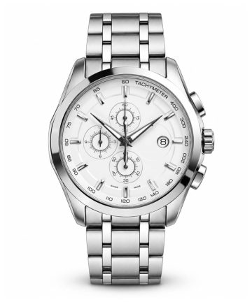 Silver White Tissot Couturier Automatic Chronograph Watch