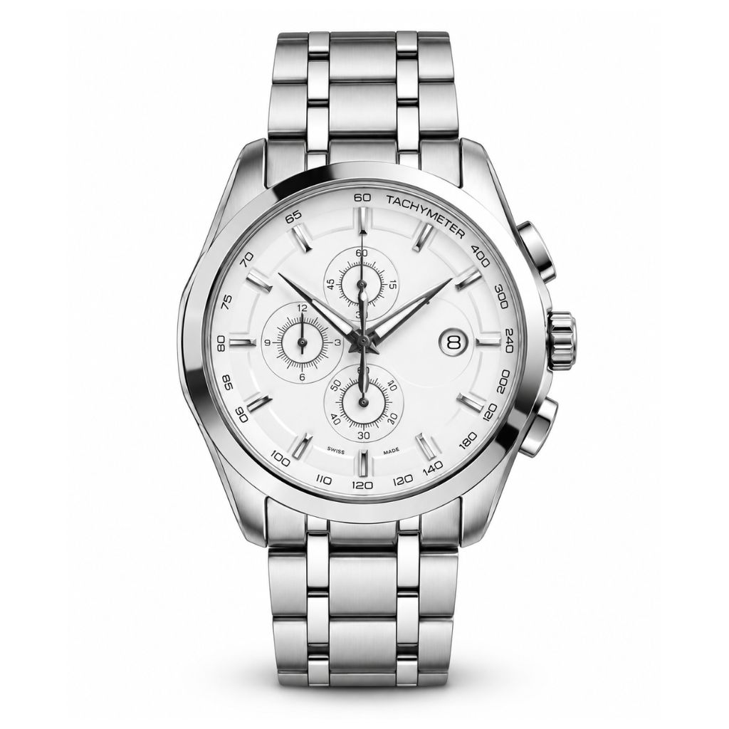 Silver White Tissot Couturier Automatic Chronograph Watch